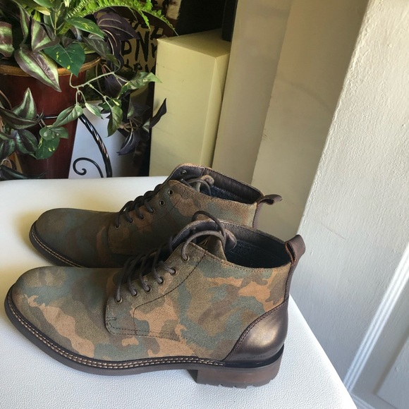 Mark Nason ithica camo leather lace-up boots 11 - Picture 13 of 15